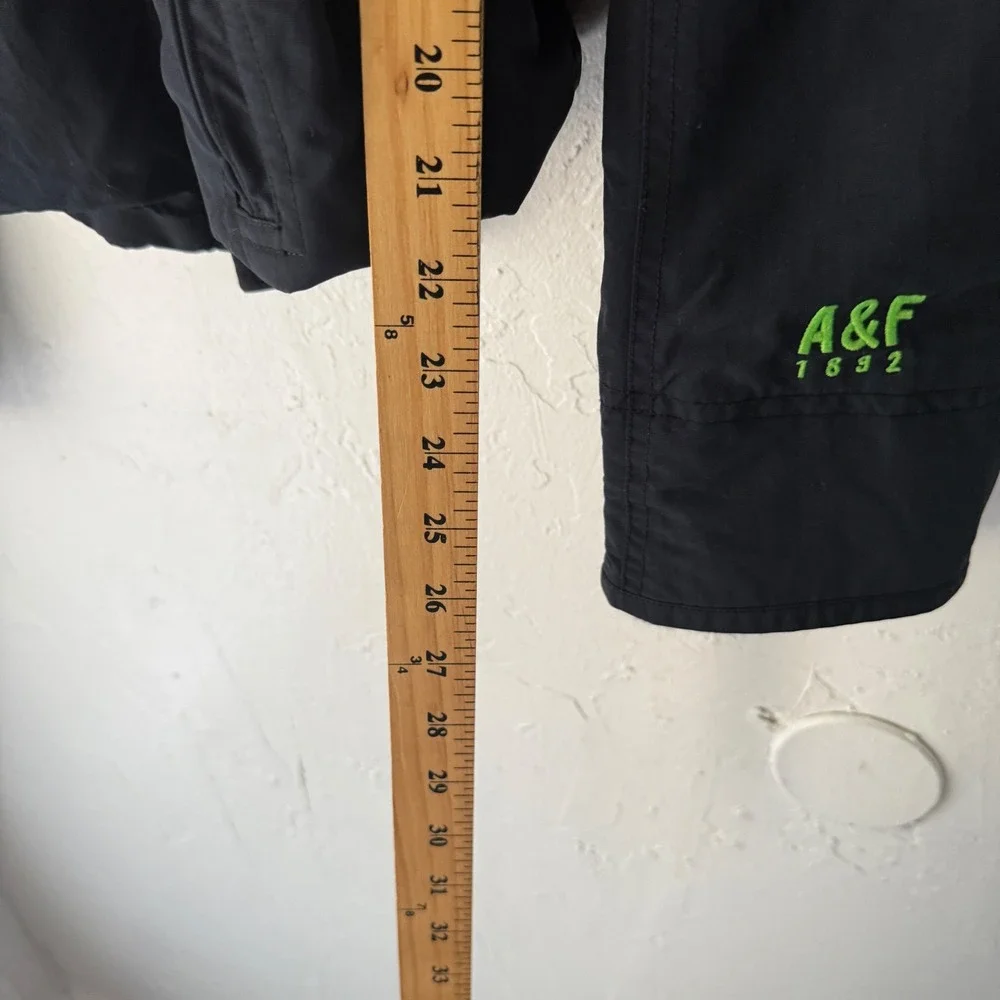 Abercrombie &‎ Fitch Kids Boys Rain Winter Jacket Hooded Zip Lightweight Blue M